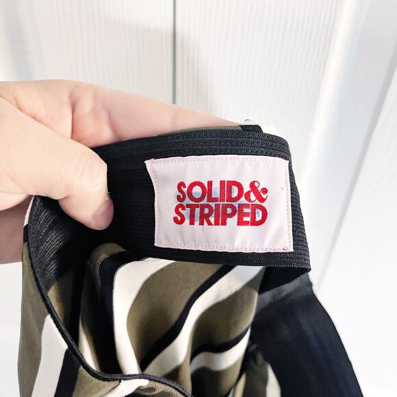 Solid & Striped Ruched Striped Stretch-Jersey Skirt - Picture 9 of 10